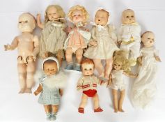 Roddy, British National Dolls, Pedigree, Ideal and others, a collection of nine ha…