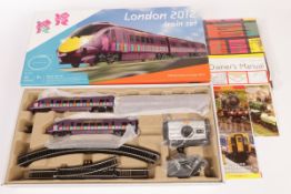 Hornby OO gauge R1153 London 2012 Olympics train set featuring a 3-car Hitachi Jav…