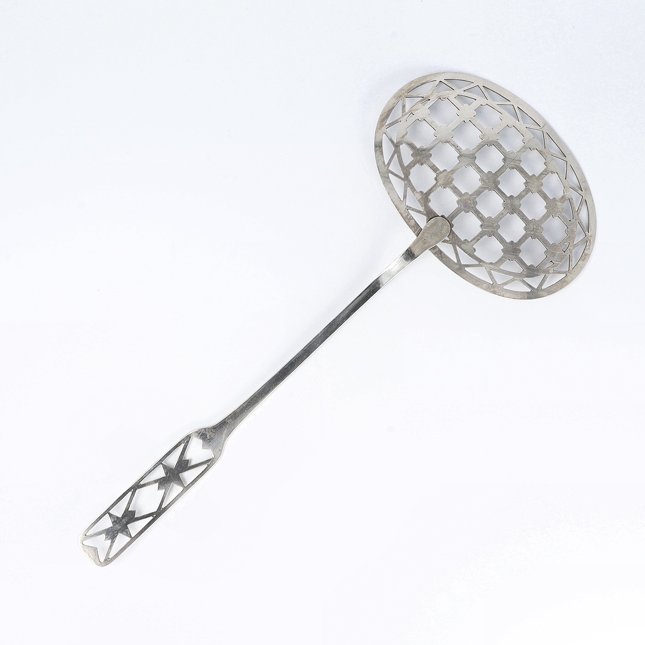 No Reserve - Fish scoop, Hendrik Hubert, Groningen ca. 1790, silver - Image 4 of 5