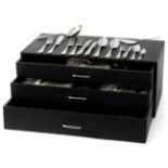 Koch & Bergfeld cutlery cassette (154), model Perl, Bremen ca. 2000, silver