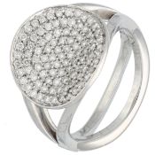 18K White gold ring set with approx. 0.48 ct. diamond