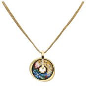FreyWille 'Hommage á Claude Monet - Orangerie ' 18K Yellow gold necklace with 'Luna Piccola' pendant
