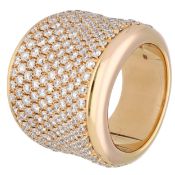 18K Rose gold ring set with approx. 2.44 ct. diamonds
