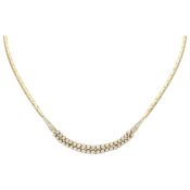 14K Yellow gold necklace set with approx. 1.44 ct. diamond