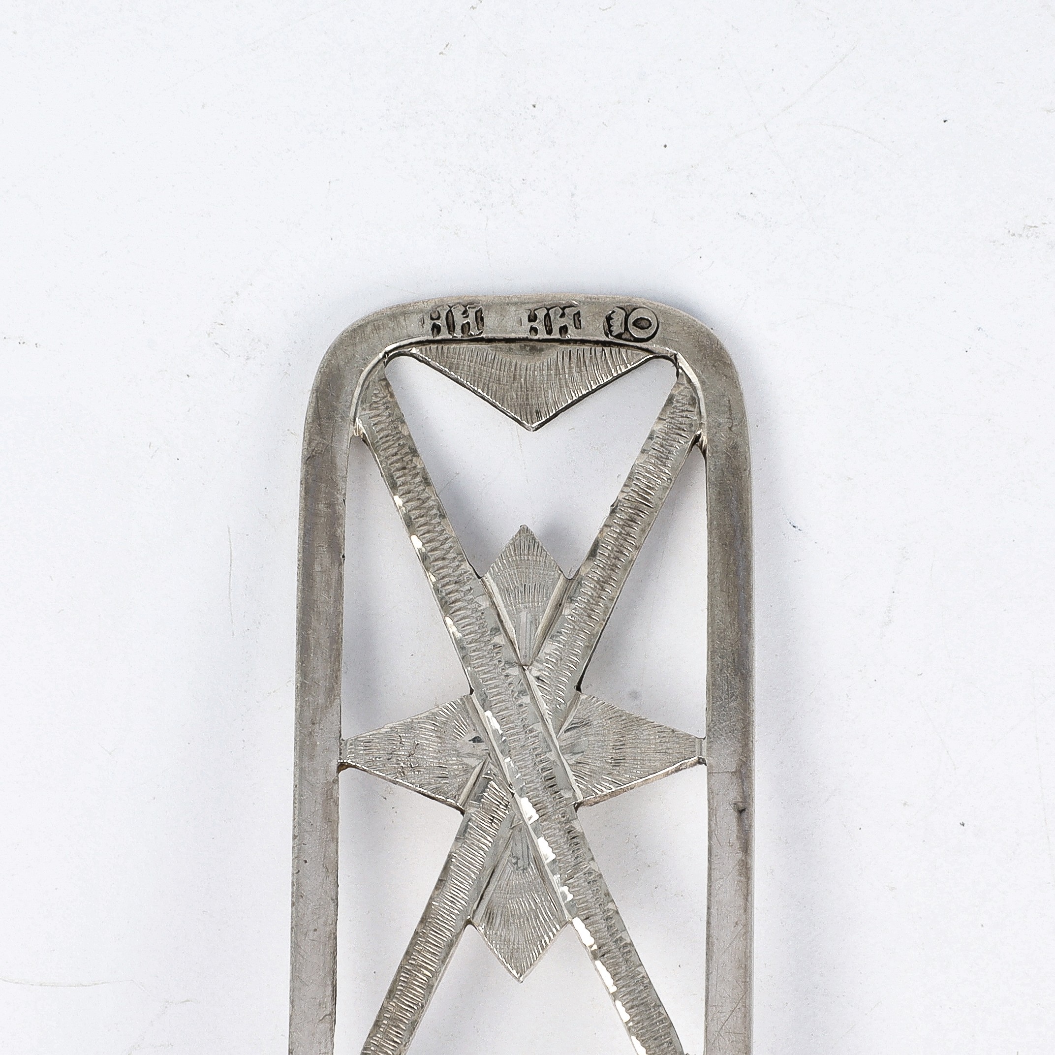 No Reserve - Fish scoop, Hendrik Hubert, Groningen ca. 1790, silver - Image 5 of 5