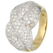 18K Yellow gold ring set with 1.56 ct. diamond