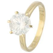 14K Yellow gold solitaire ring set with approx. 1.92 ct. diamond