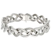 18K White gold bracelet set with diamonds