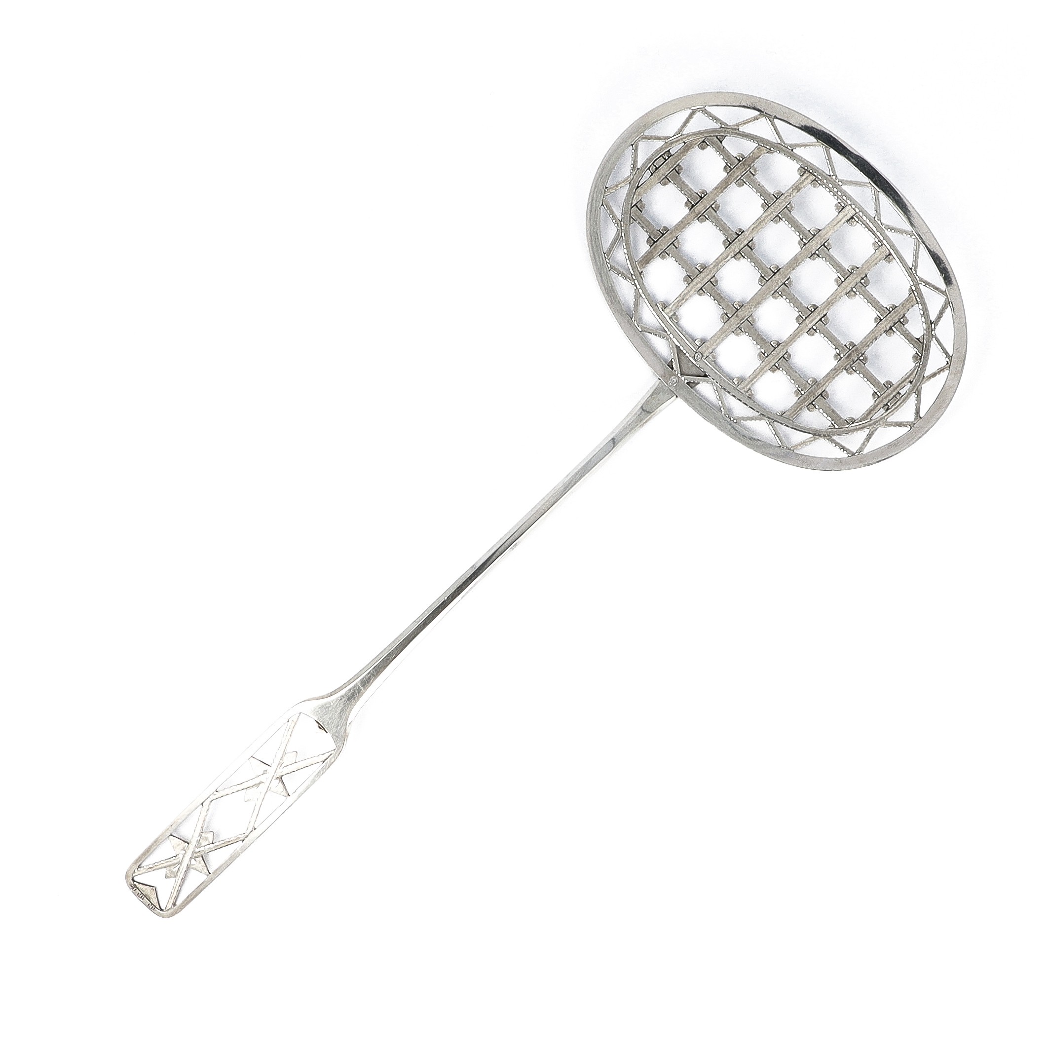 No Reserve - Fish scoop, Hendrik Hubert, Groningen ca. 1790, silver