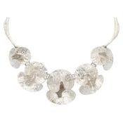 Sterling silver 'Waterlily' necklace by Theresia Hvorslev