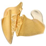 Lapponia 'Lotus' 14K Bicolour gold brooch by Björn Weckström