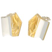Lapponia 'Helios' 14K Gold/platinum ear clips