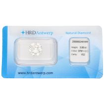 3.90 ct. Round Brilliant HRD certified natural diamond
