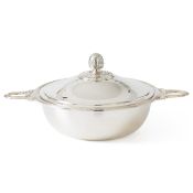 Christofle terrine, model Rubans, Paris ca. 1960-1970, silver-plated