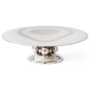 Luc Lanel Art Deco fruit bowl / centerpiece, model Normandie, Christofle, Paris ca. 1933, silver-pla