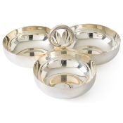 Andrée Putman Snack Bowl, Vertigo model, Christofle, Paris ca. 2000, silver-plated