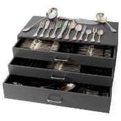 Christofle cutlery set (133), model Port-Royal, Paris 1990-2000, silver plated