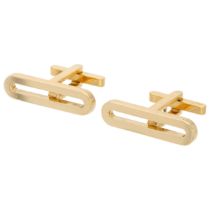 18K Yellow gold cufflinks