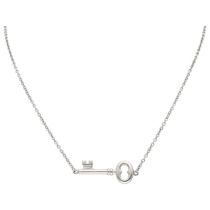 Menē 'Key' Platinum necklace with pendant 