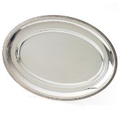 Christofle meat serving dish, model Malmaison, Paris 1980-1990, silver-plated