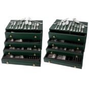 Christofle cutlery cassettes (253), model Marly, Paris 1970-1980, silver plated