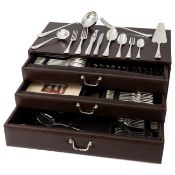 Christofle cutlery set (103), model America, Paris 1980-1990, silver plated