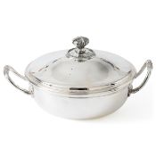 Christofle terrine, model Perles, Paris ca. 2000, silver-plated