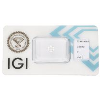 0.50 ct. Round Brilliant IGI certified natural diamond