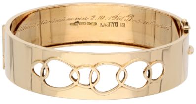 14K Yellow gold bangle bracelet by Heikki Kaksonen 