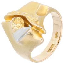 Lapponia 'Geysir' 14K Gold/platinum ring by Björn Weckström  