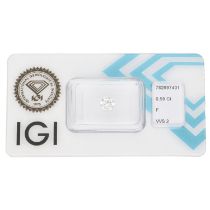 0.59 ct. Round Brilliant IGI certified natural diamond