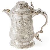 George II tankard / jug with cover, William Shaw II & William Priest, London 1759, silver