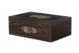 A Victorian coromandel travelling writing box