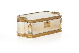 An ivory-veneered perfume box with lid