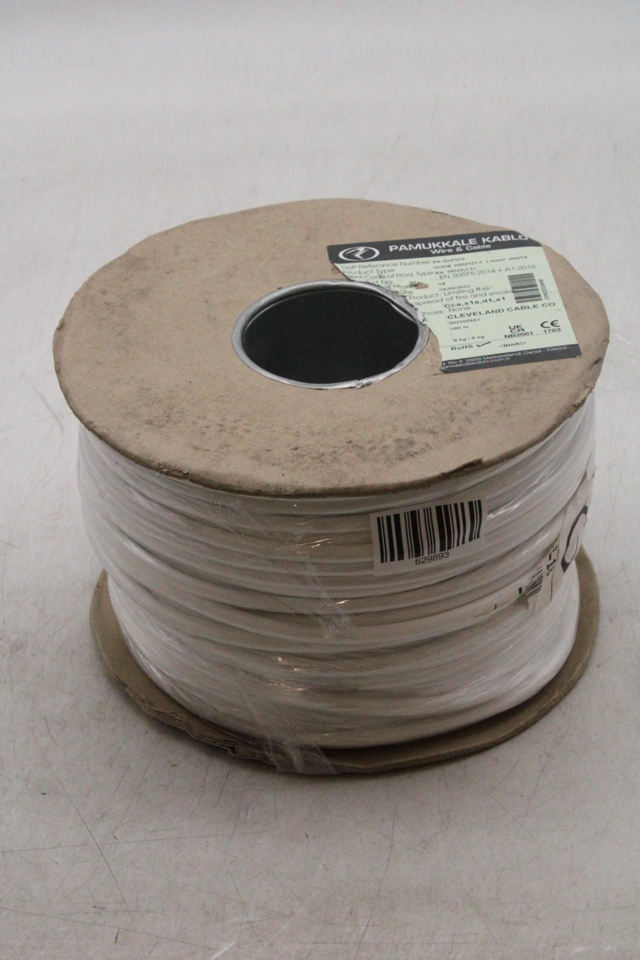 Pamukkale Kablo Wire & Cable 3182B H05Z1Z1-F, White, 100M, 1.5mm²