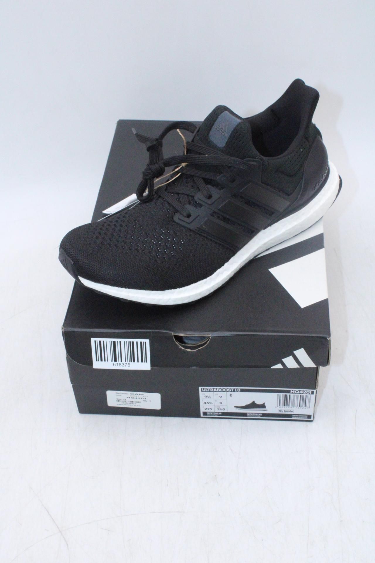 Adidas Ultraboost 1.0 Trainers, Black/White, UK 9
