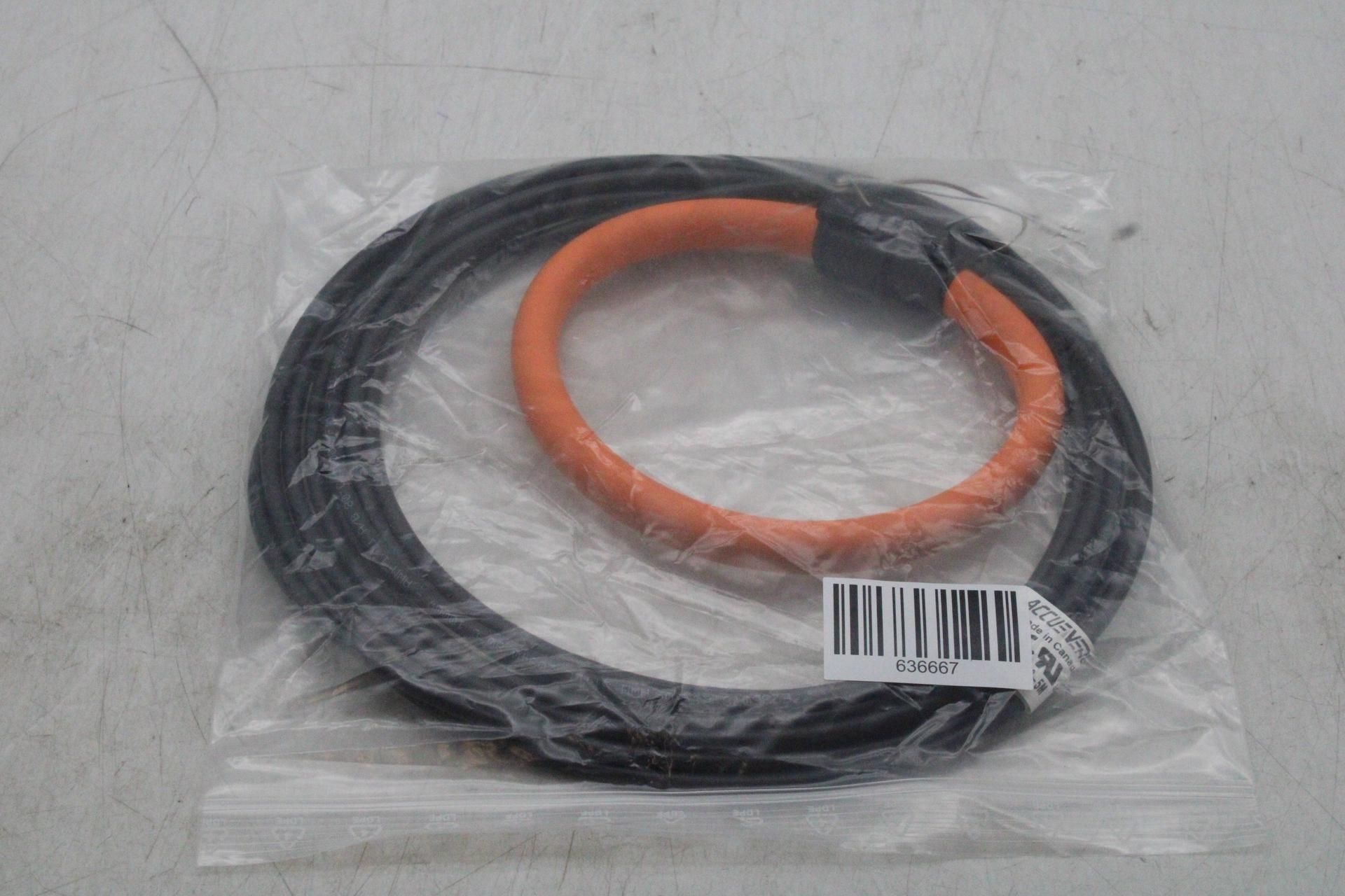 Accuenergy RCT16-1000 Rogowski Coil Flexible Current Transformer, Black/Orange, Size 5M