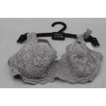 Two Triumph Amourette WHP Half Cup Bra, Grey, UK 1x 32D, 1x 34C