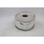 Pesco 15 Amps 1.50mm Four Core Round Flexible Cable, White, 100M