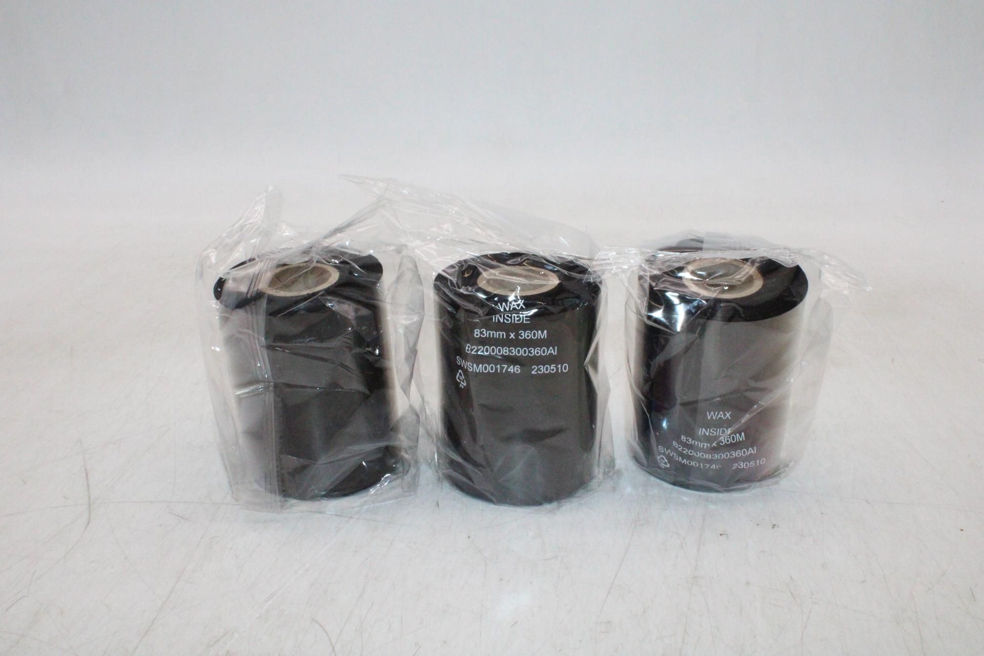 Three Thermal Transfer Ribbons, Wax Ribbons, Size 83mm X 360m