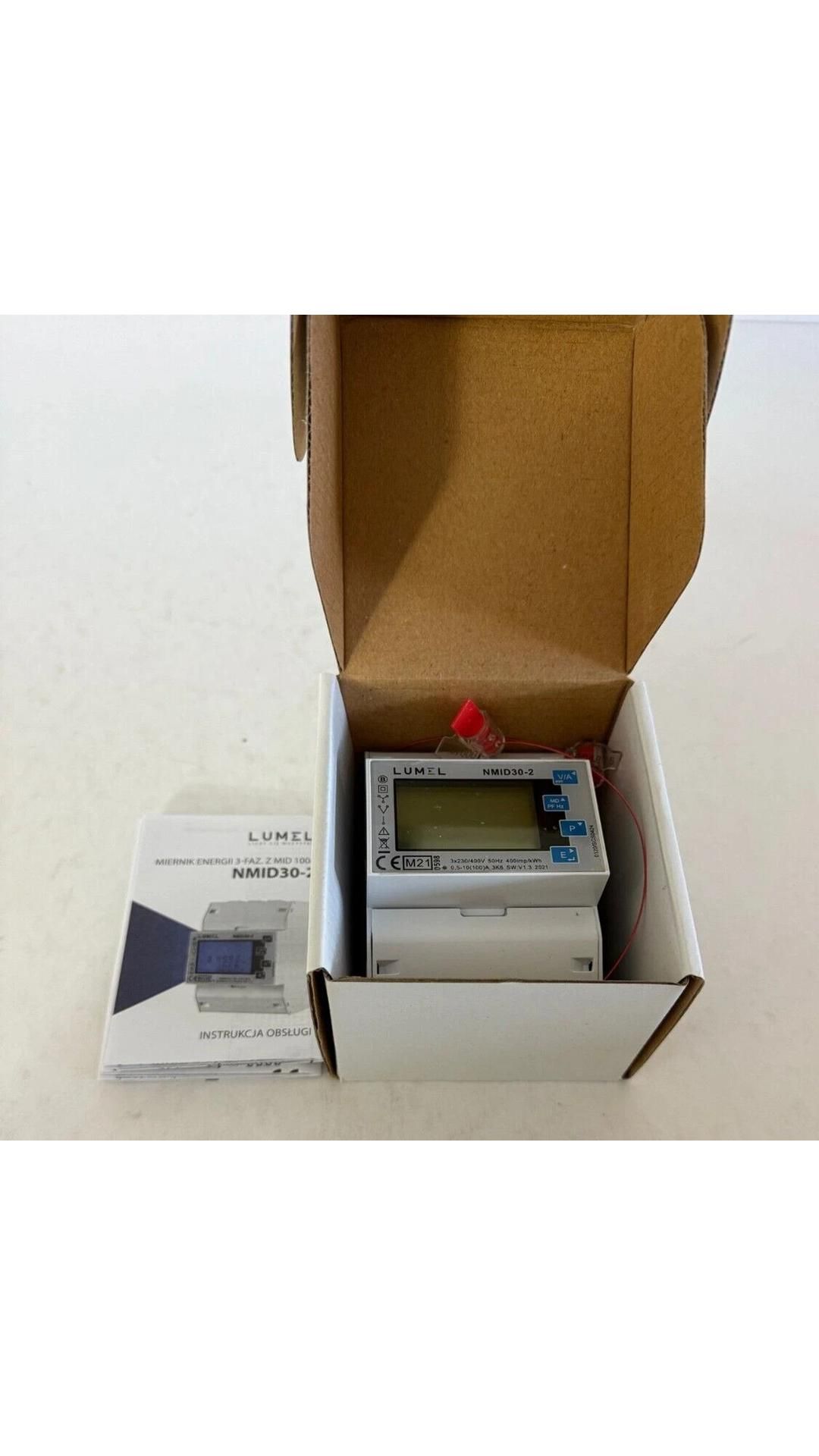 Lumel 3 Phase DIN Rail Energy Meter 100A, NMID30-2