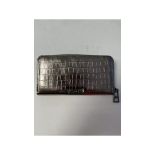 Two Carvela Women's Croc Print Purses, Gun Metal