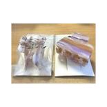 Twelve Liars and Lovers Plastic Hair Claw Clips, Marble Effect