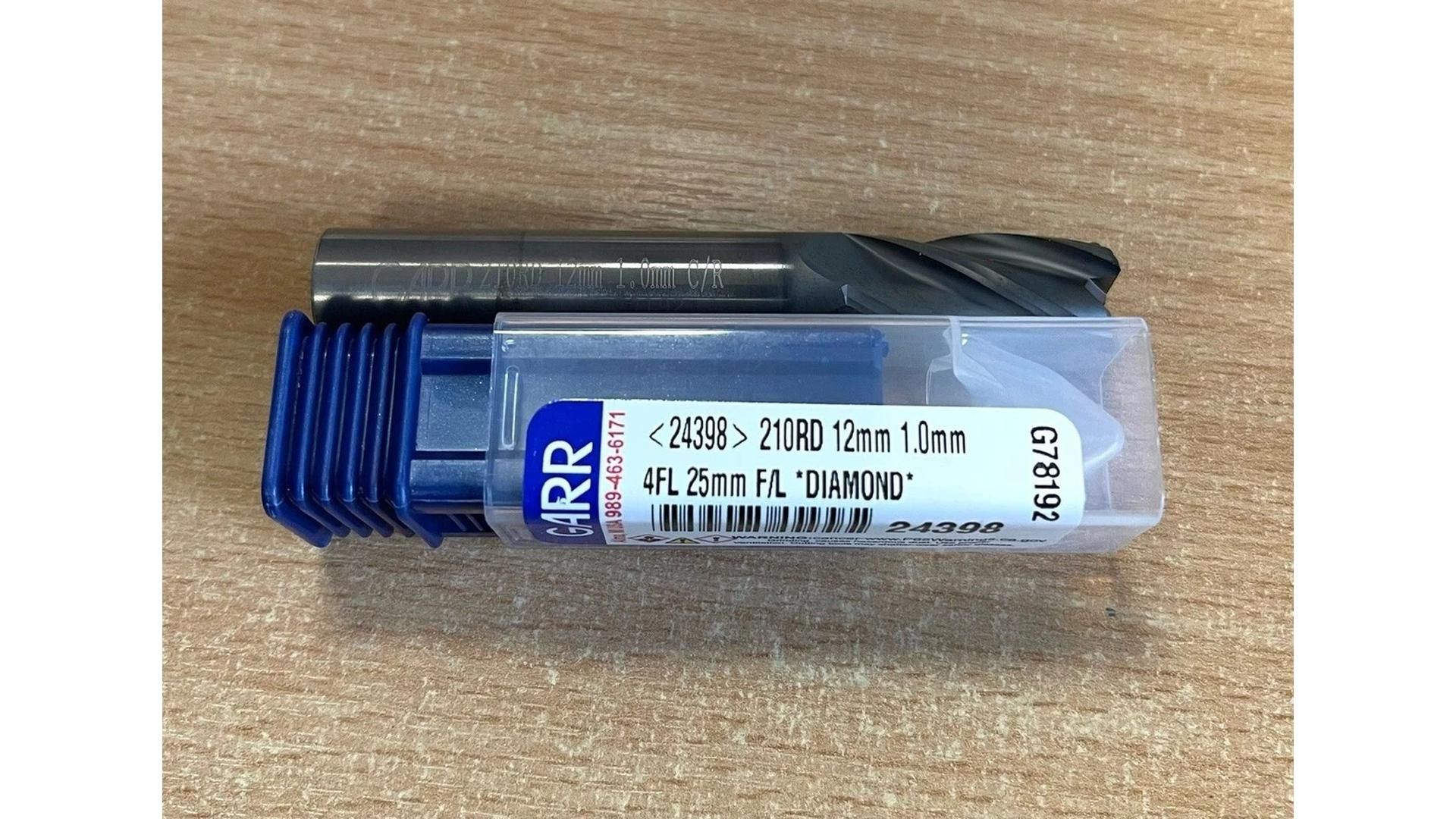 GARR C-2 Carbide End Mills 12mm 1mm 4FL 25mm