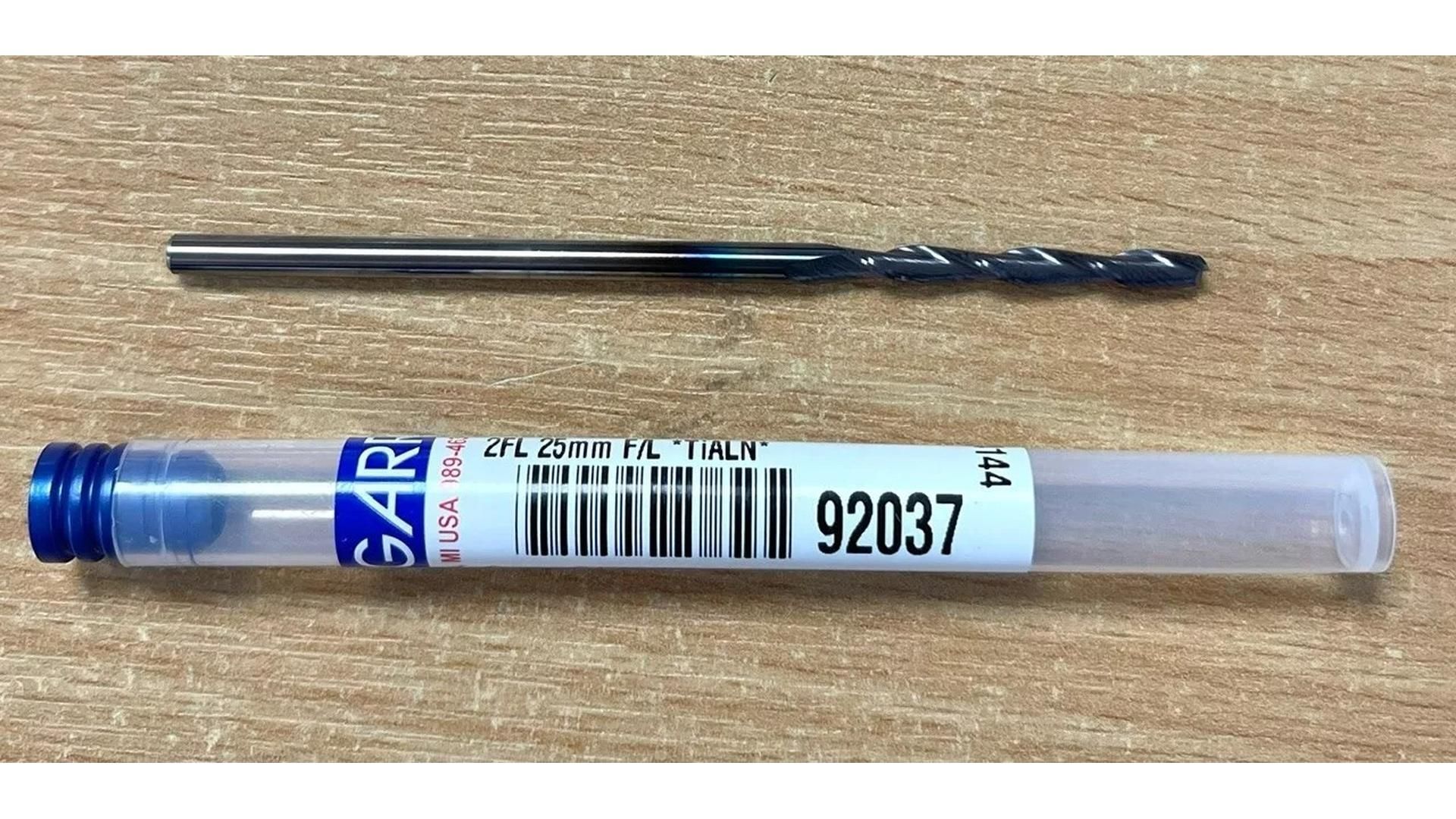 Six GARR Grain Carbide End Mill SQ 2FL 25mm