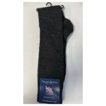Three Turner & Sons Duffield Knee High Socks, Charcoal, 6, 8.5
