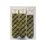 Eleven Packs of Wigglesteps Men's Socks, Cornish Tartan, Size UK 7.5-11.5, 3 Per Pack