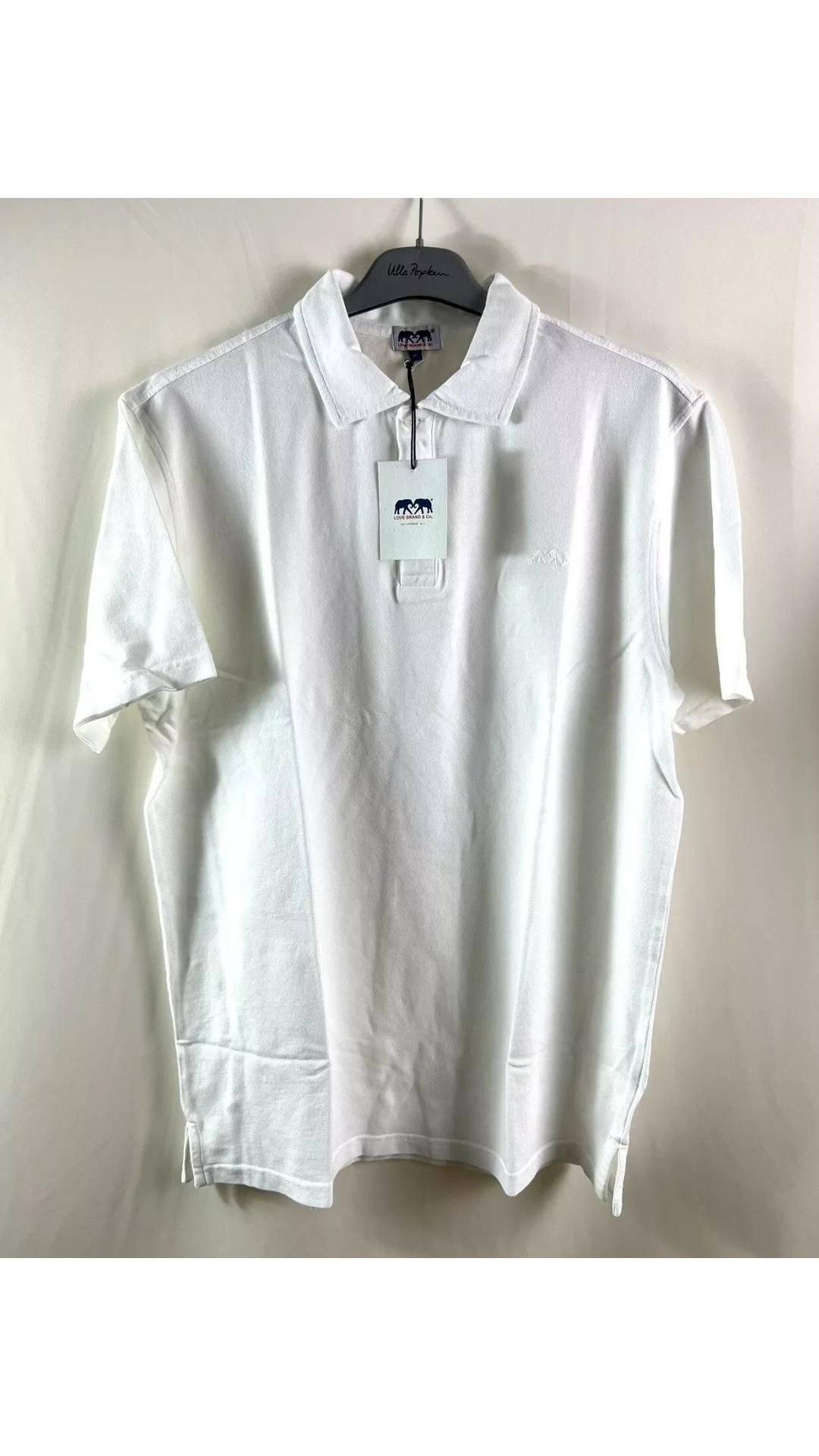 Two Love Brand & Co Men's Pensacola Polo Shirts, White, Size XXL