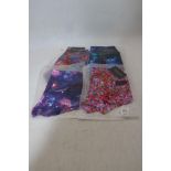 Four pairs of Peachy Athletic Shorts, Multi Colour, XS
