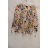 Four Lindex Floral Long Sleeve Blouse, Multicolour, Size M